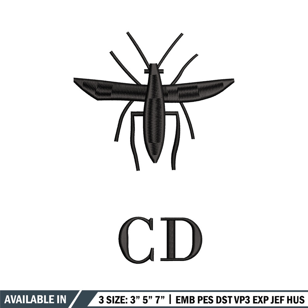 Cd mosquito embroidery design, Logo embroidery, Embroidery file, Embroidery shirt, Emb design, Digital download.jpg