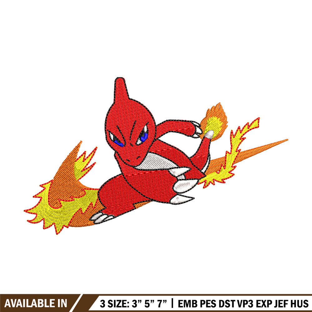 Charmeleon Nike embroidery design, Pokemon embroidery, embroidery file, anime design, anime shirt, Digital download.jpg