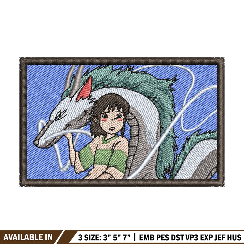 Chihiro embroidery design, Ghibli embroidery, Anime design, Embroidery shirt, Embroidery file,Digital download.jpg