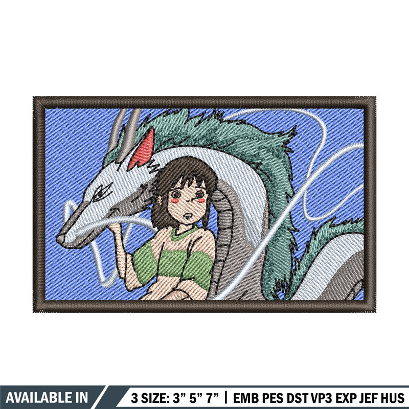 Chihiro embroidery design, Ghibli embroidery, Anime design, Embroidery shirt, Embroidery file,Digital download.jpg
