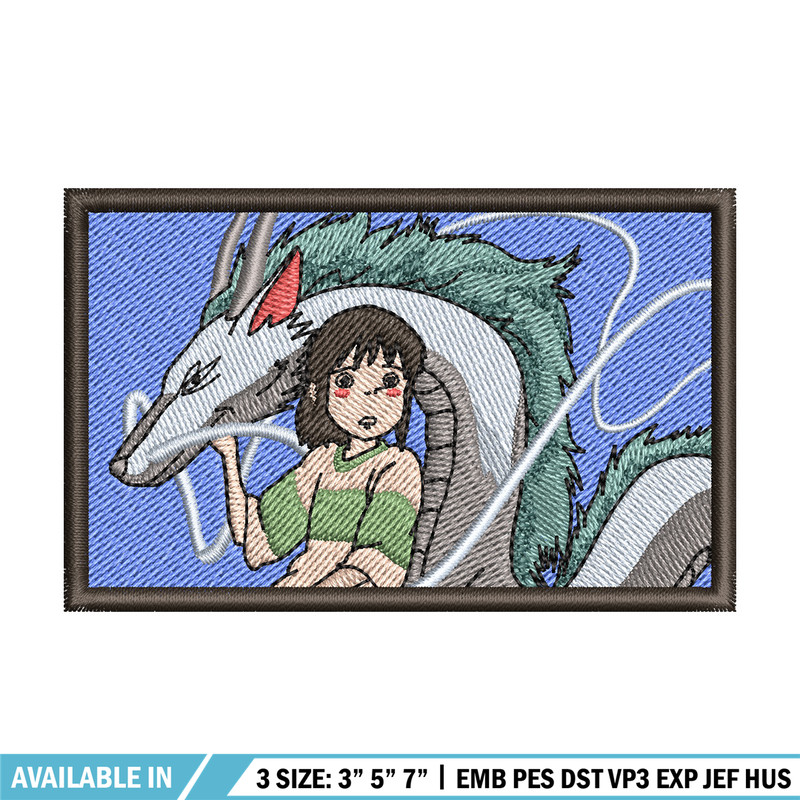 Chihiro embroidery design, Ghibli embroidery, Anime design, Embroidery shirt, Embroidery file,Digital download.jpg