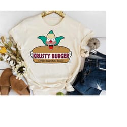 the simpsons krusty the clown burger t-shirt, krusty the simpson shirt, the simpsons family shirt, disneyland family mat
