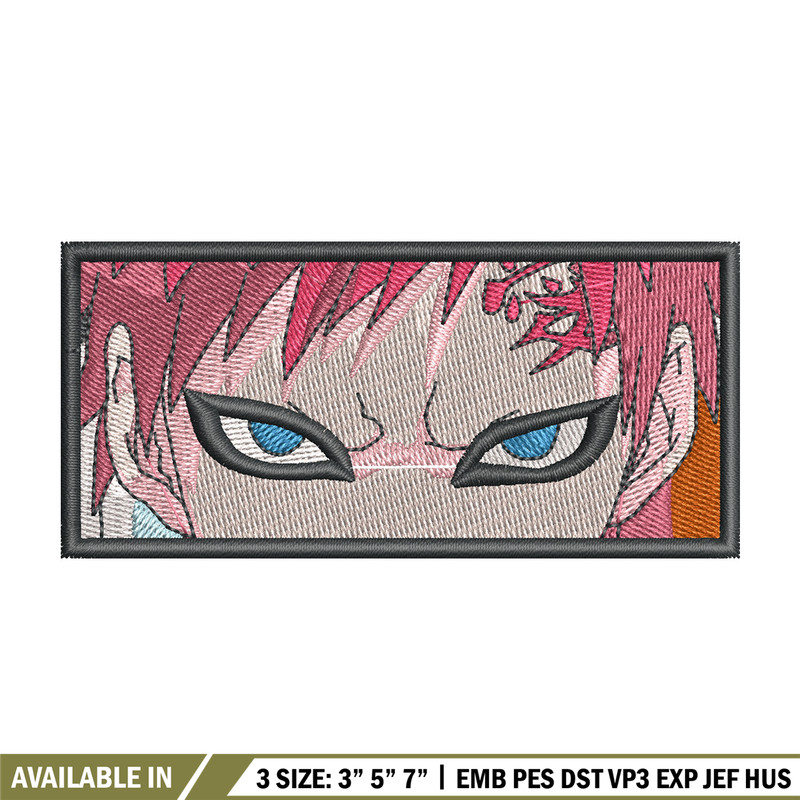 Gaara eyes embroidery design, Naruto embroidery, Anime design, Embroidery shirt, Embroidery file, Digital download.jpg