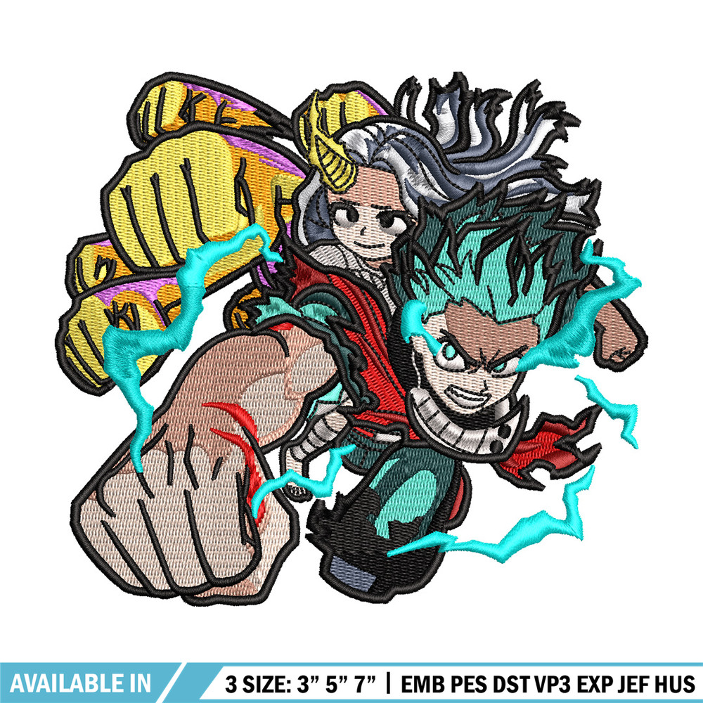 Deku punch embroidery design, Mha embroidery, Anime design, Embroidery shirt, Embroidery file, Digital download.jpg