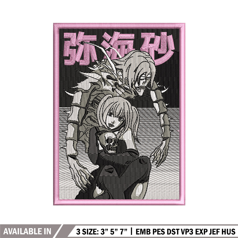 Demon rem embroidery design, Death note embroidery, Anime design, Embroidery shirt, Embroidery file, Digital download.jpg