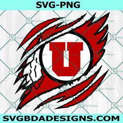 utah utes ripped claw svg, ncaa mascot university college svg, ncaa ripped claw svg, ncaa logo svg, utah utes svg