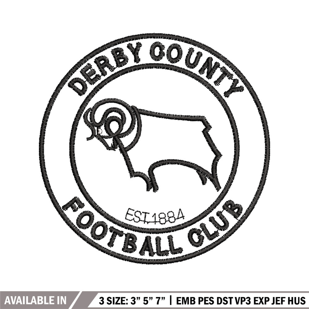 Derby Logo embroidery design, Derby Logo embroidery, logo design, Embroidery shirt, logo shirt, Instant download.jpg