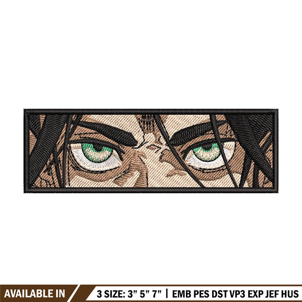 Eren eyes embroidery design, Aot embroidery, Anime design, Embroidery shirt, Embroidery file, Digital download.jpg