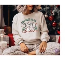dead inside but it's christmas shirt, christmas sweatshirt, santa skeleton dancing, family christmas shirt, christmas sh