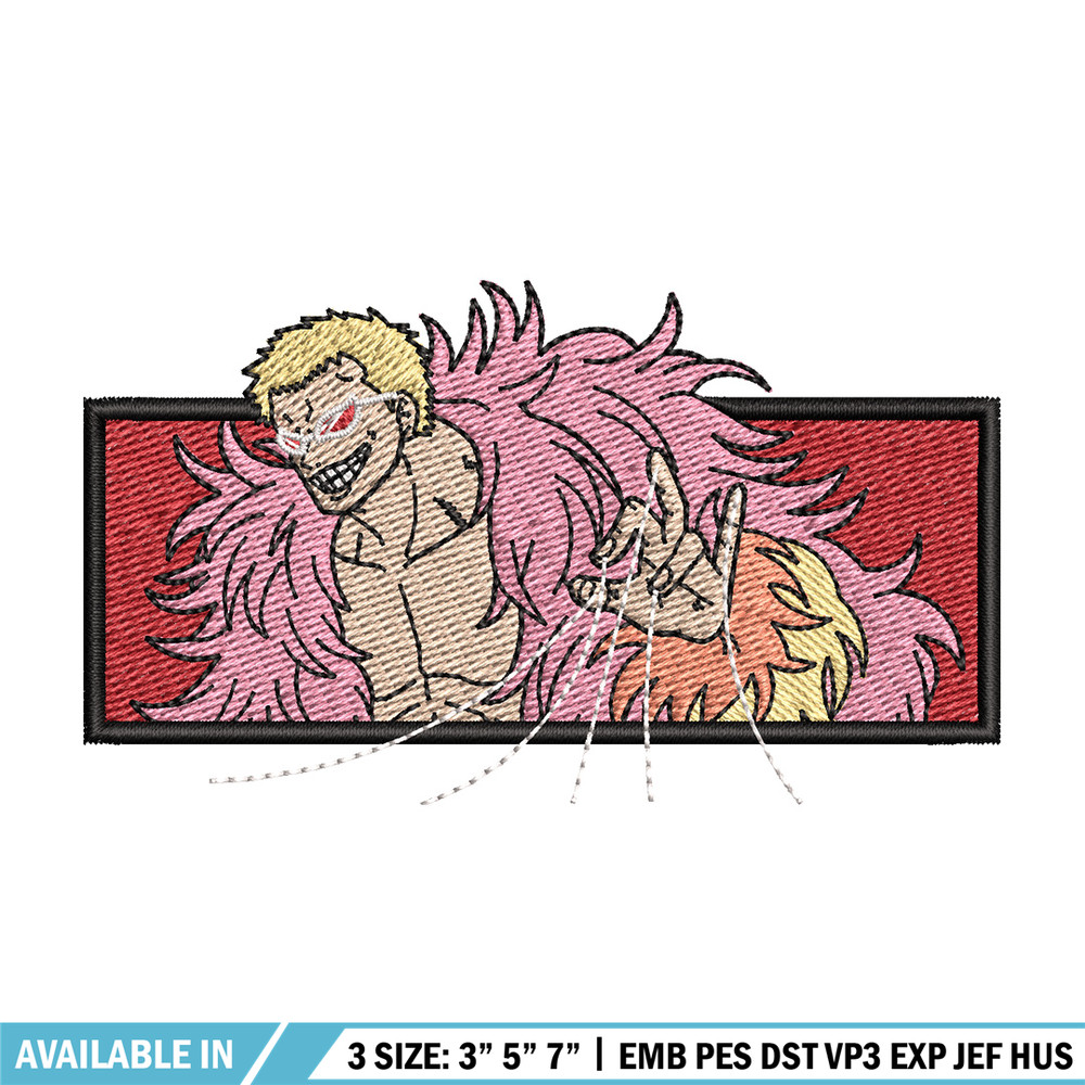 Doffy frame embroidery design, One piece embroidery, Anime design, Embroidery shirt, Embroidery file, Digital download.jpg