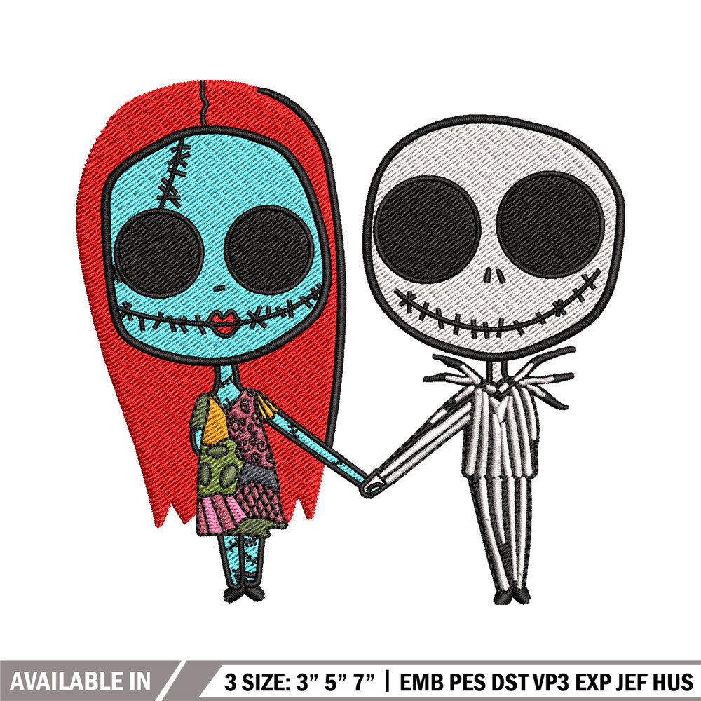 Doll couple embroidery design, Skeleton embroidery, Embroidery file, Embroidery shirt, Emb design, Digital download.jpg