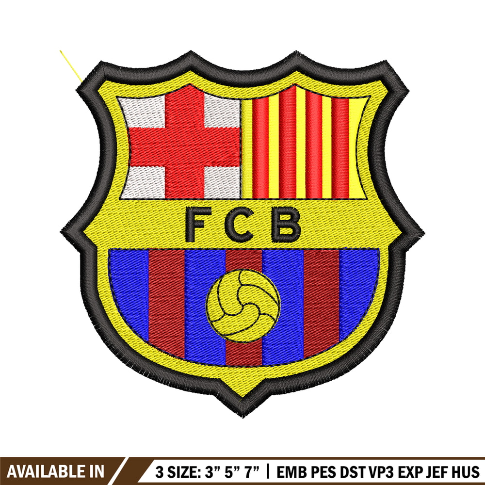 Fc Barcelona logo embroidery design, logo embroidery, logo design, Embroidery shirt, football shirt, Instant download.jpg