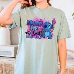 stitch touch me and i will bite you shirt, disney stitch shirt, lilo and stitch, disney vacation shirt, funny stitch shi