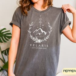 velaris city of starlight oversized shirt, comfort retro velaris shirt, unisex house of wind book clothing, night court