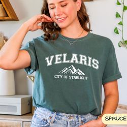 velaris city of starlight shirt, unisex house of wind book, night court sarah j mass, acotar tee, retro velaris shirt x2