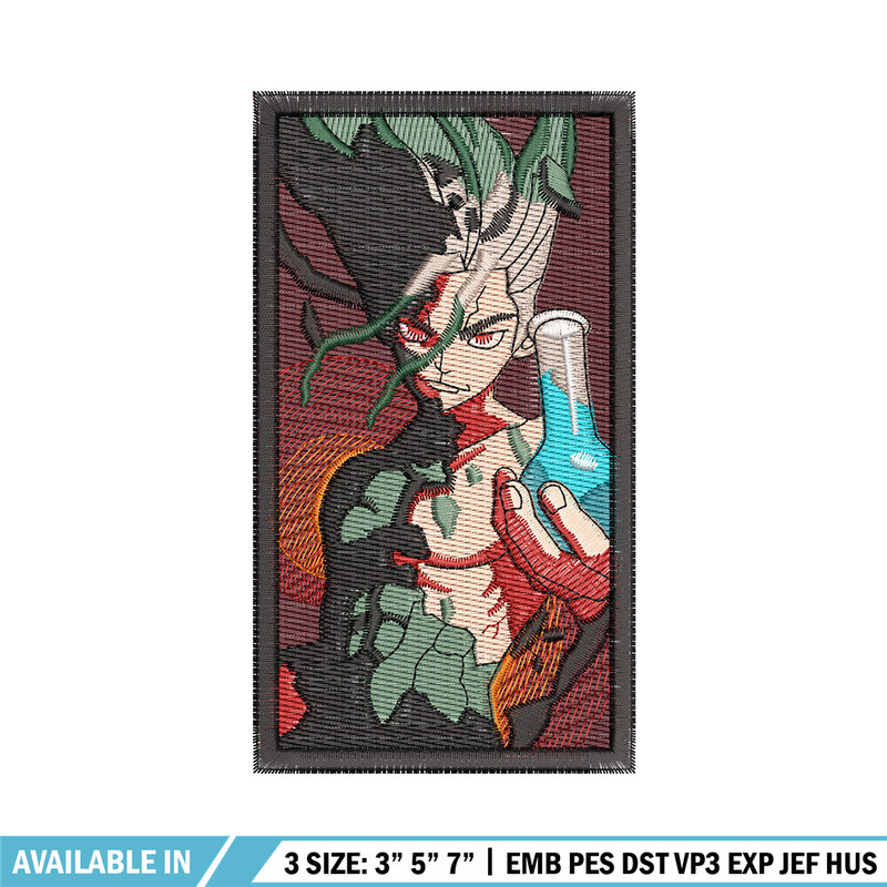 Dr stone embroidery design, Dr stone embroidery, Anime design, Embroidery shirt, Embroidery file, Digital download.jpg