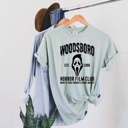 woodsboro horror club shirt, scream , scream-ghost, thriller , horror , scary , halloween t-shirt, halloween shirt, ghos