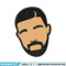 Drake face embroidery design, Drake embroidery, Embroidery file, Embroidery shirt, Emb design,Digital download.jpg