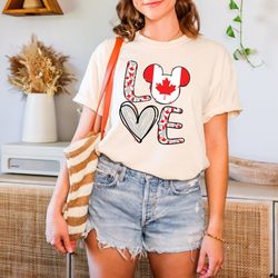 love canada vacation shirt, disney trip shirt, family vacation shirt, disney watercolor castle minnie t-shirt, castle sh