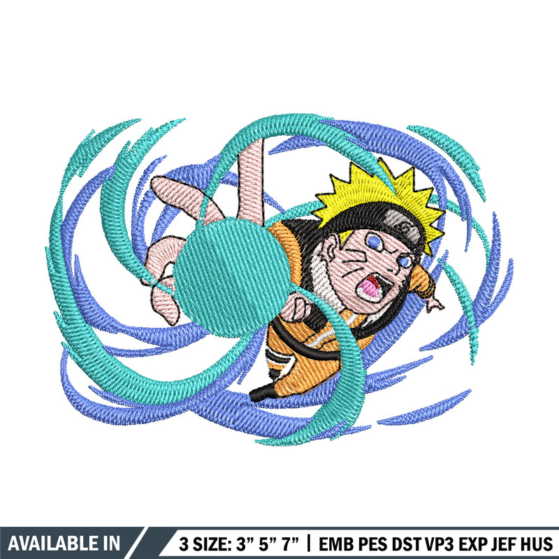 Naruto power embroidery design, Naruto embroidery, embroidery file, anime design, anime shirt, Digital download.jpg