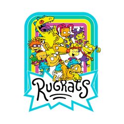 rugrats svg, trending svg, nickelodeon svg, rugrats friends svg, neon rainbow svg, rugrats rainbow svg, rugrat svg, cart