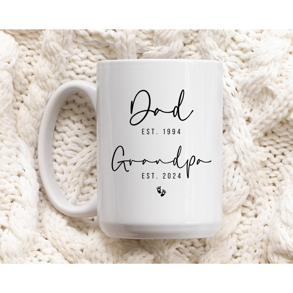 Grandpa Gift, Grandpa Announcement Gift, Promoted to Grandpa, Grandfather Gift, Grandpa Reveal Gift, Grandparents Baby Announcement Est 2024 - 1.jpg