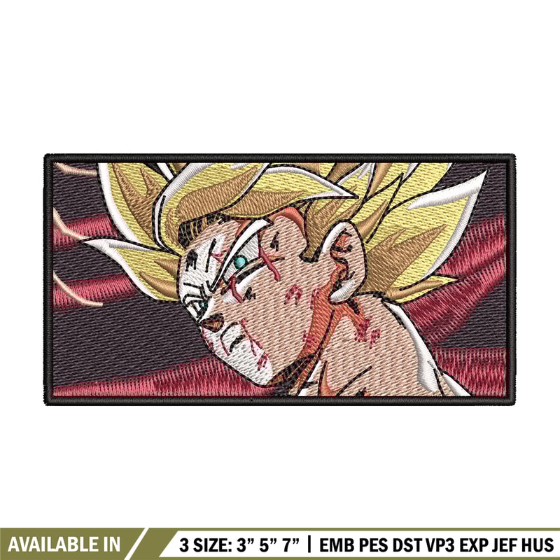 Goku ssj embroidery design, Dragonball embroidery, Anime design, Embroidery shirt, Embroidery file, Digital download.jpg