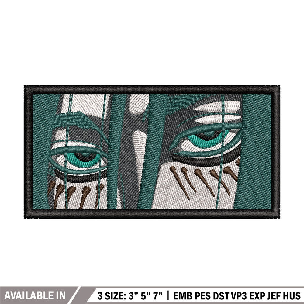 Eren green eyes embroidery design, Aot embroidery, Anime design, Embroidery shirt, Embroidery file, Digital download.jpg