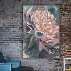 pink woman canvas, you didn't see, you didn't hear painting, human art, abstract human wall art