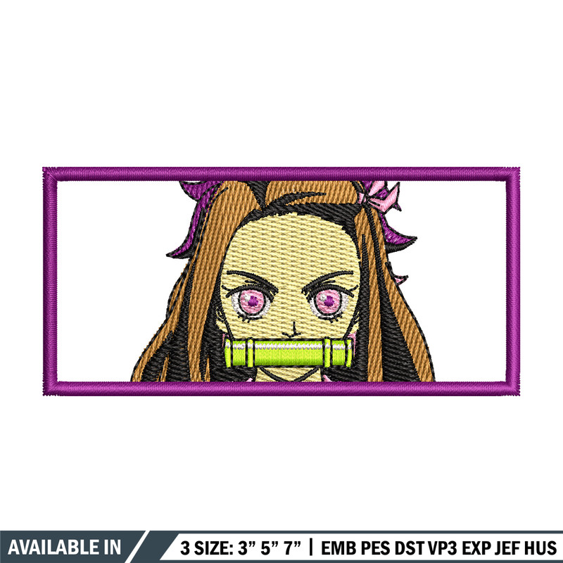 Nezuko bamboo embroidery design, Neuzko embroidery, Anime design, Embroidery shirt, Embroidery file, Digital download.jpg