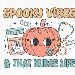 Halloween Nurse Spooky Vibes Sublimation