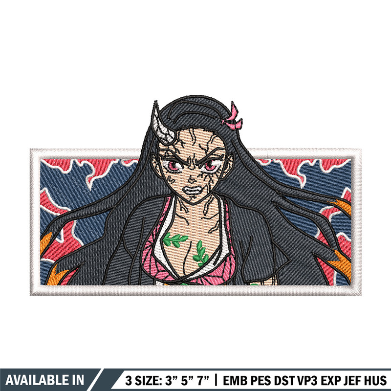 Nezuko demon box embroidery design, Neuzko embroidery, Anime design, Embroidery shirt, Embroidery file, Digital download.jpg