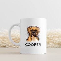 custom pet portrait mugs, custom pet mug, custom dog mugs