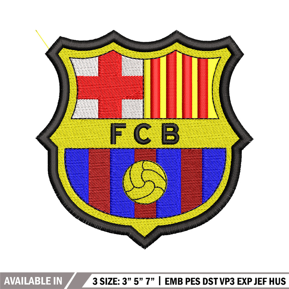 Fc Barcelona logo embroidery design, logo embroidery, logo design, Embroidery shirt, football shirt, Instant download.jpg