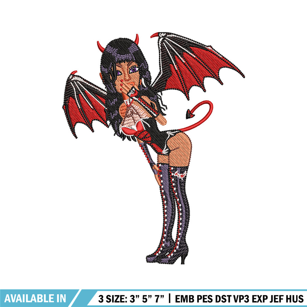 Evil girl embroidery design, Evil girl embroidery, Embroidery file,Embroidery shirt, Emb design, Digital download.jpg
