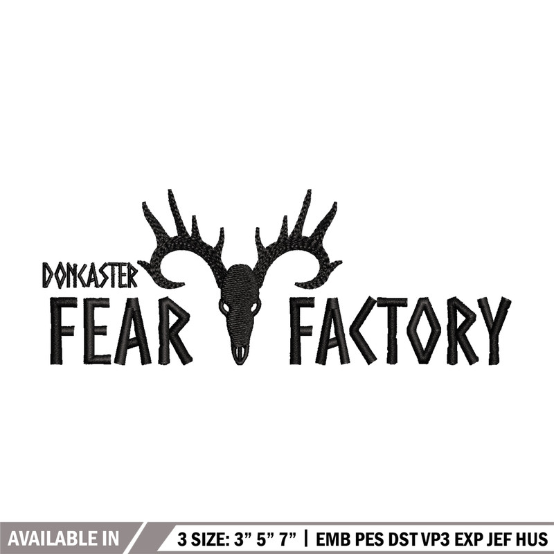 Fear factory logo embroidery design, logo embroidery, logo design, Embroidery shirt, logo shirt, Instant download.jpg