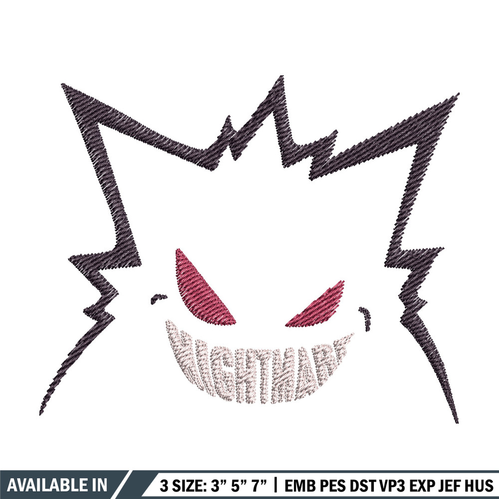 Nightmare embroidery design, Pokemon embroidery, Anime design, Embroidery file, Digital download, Embroidery shirt.jpg