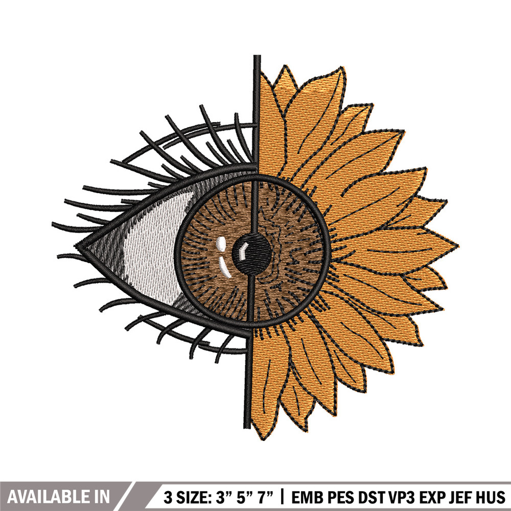 Flower eyes embroidery design, Flower embroidery, Embroidery file, Embroidery shirt, Emb design, Digital download.jpg