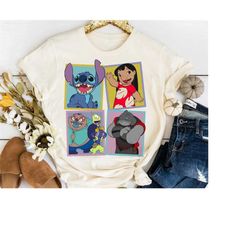 Vintage Disney Lilo and Stitch Characters Retro 90s Shirt, Lilo, Stitch, Jumba, Pleakley, Gantu Shirt, Disneyland WDW Tr