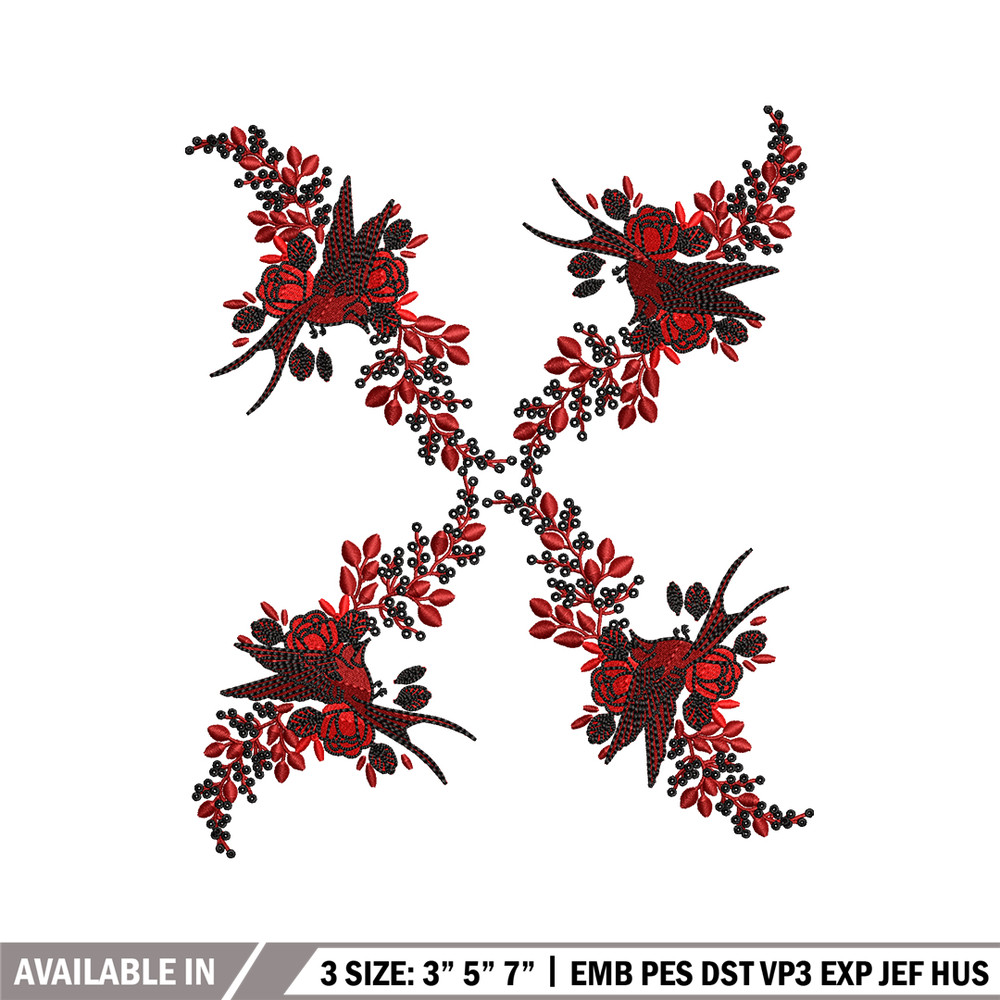 Flower windows embroidery design, logo embroidery, Flower design, Embroidery shirt, logo shirt, Instant download.jpg