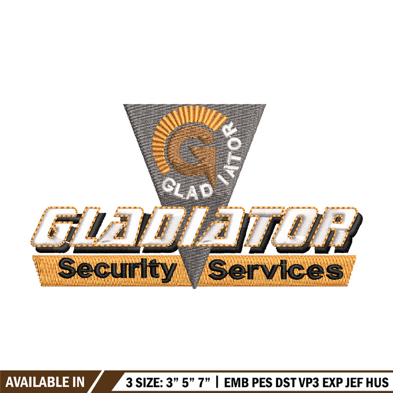 Gladiator Security Logo embroidery design, Gladiator Security embroidery, Embroidery file, logo design, Instant download.jpg
