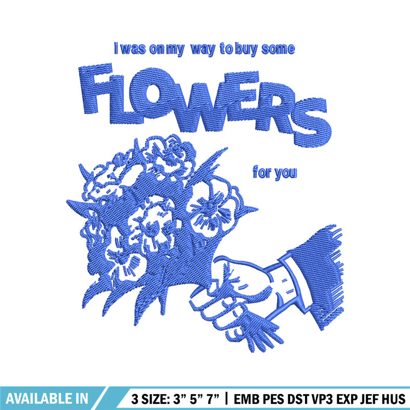 Flower for you embroidery design, Flower embroidery, Embroidery file, Embroidery shirt, Emb design, Digital download.jpg