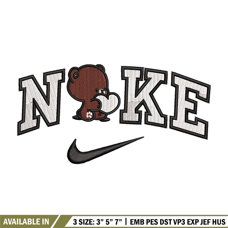 Heart bear nike embroidery design, Bear embroidery, Embroidery file, Embroidery shirt, Nike design, Digital download.jpg