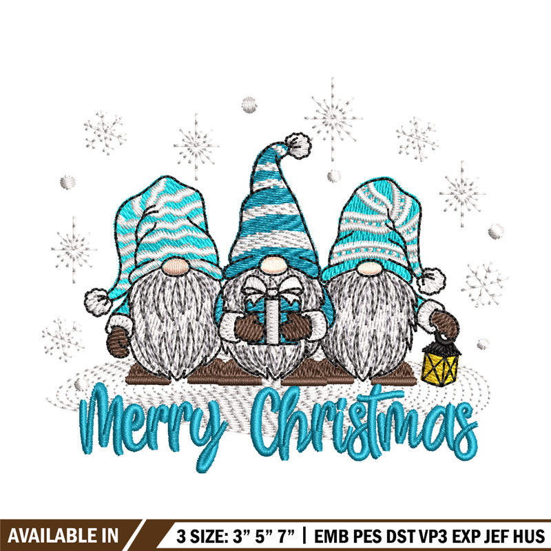 Gnomes embroidery design, Chrismas embroidery, Embroidery shirt, Embroidery file, Anime design, Digital download.jpg