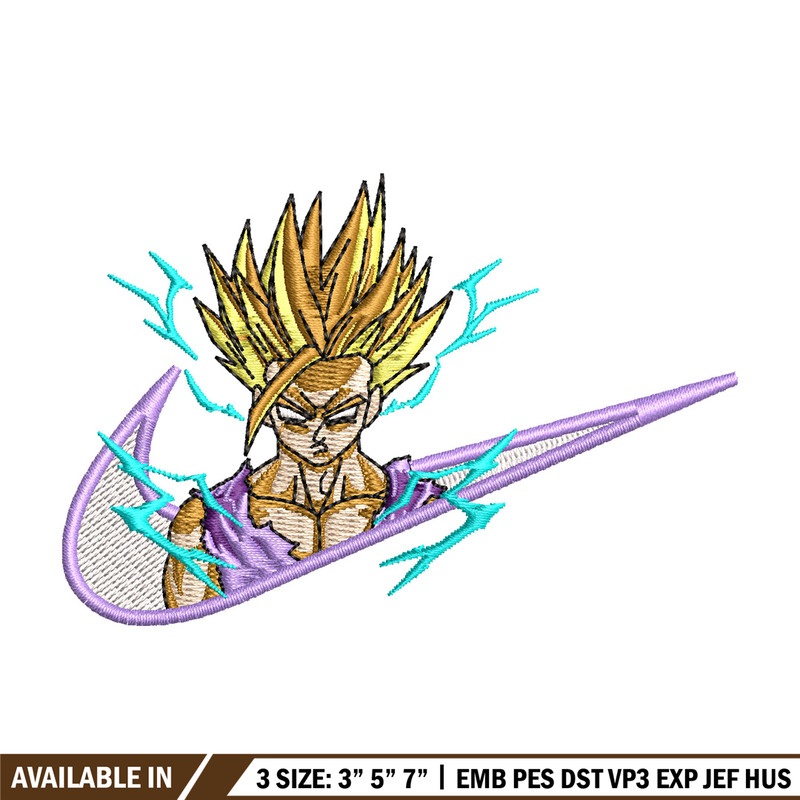 Gohan nike embroidery design, Dragonball embroidery, Nike design, Embroidery shirt, Embroidery file, Digital download.jpg