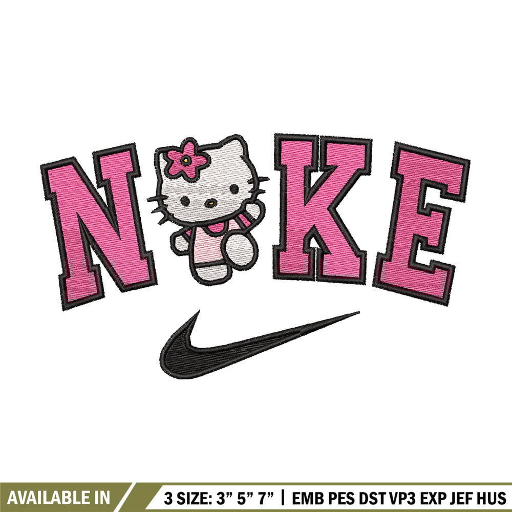 Hello Kitty Nike embroidery design, Hello Kitty embroidery, nike design, logo design, logo shirt, Digital download.jpg