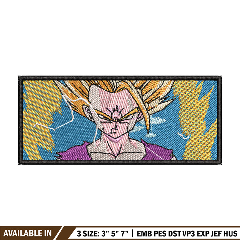 Gohan ssj embroidery design, Dragonball embroidery, Anime design, Embroidery shirt, Embroidery file,Digital download.jpg