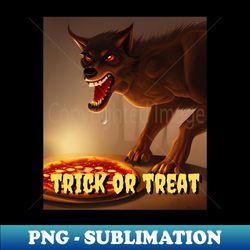 Vicious Werewolf  Wants Pizza - Vintage Sublimation PNG Download - Stunning Sublimation Graphics