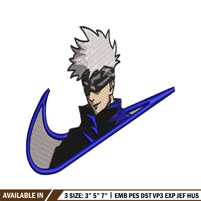 Gojo Satoru embroidery design, Jujutsu Kaisen embroidery, anime design, embroidery file, Logo shirt, Digital download.jpg