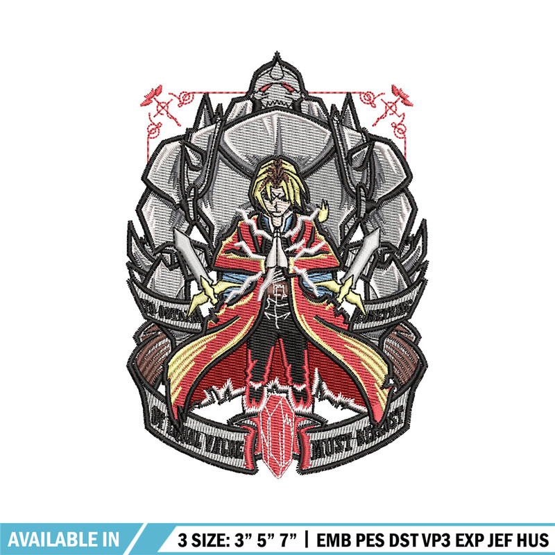 Full metal embroidery design, Full metal embroidery, Anime design, Embroidery shirt, Embroidery file, Digital download.jpg